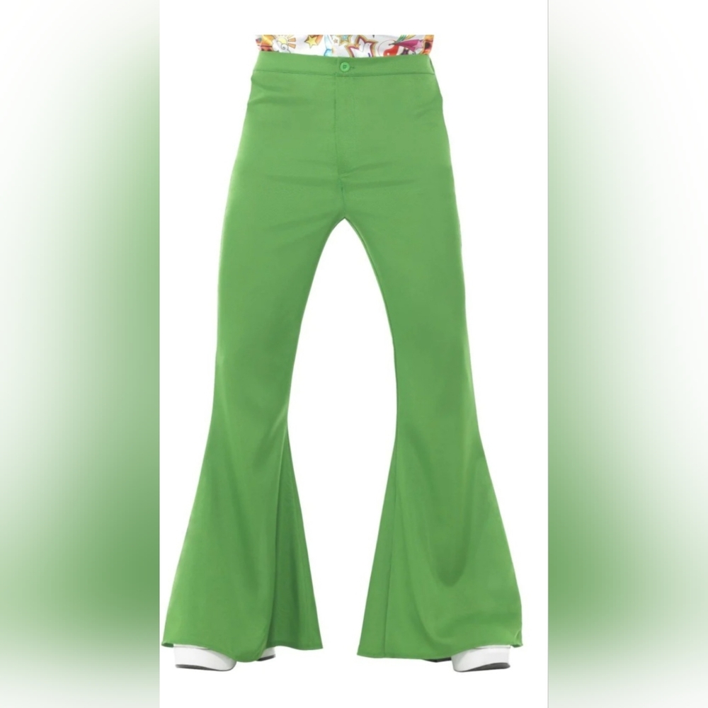 Smiffy's Green Flared Trousers Med